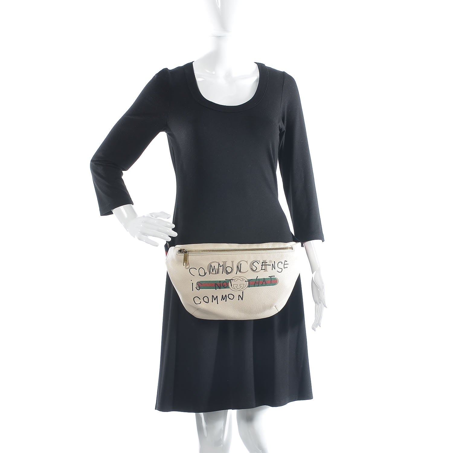Gucci Grained Calfskin Coco Capitan Logo Belt Bag White 2 of 12