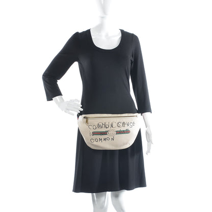 Gucci Grained Calfskin Coco Capitan Logo Belt Bag White 2 of 12
