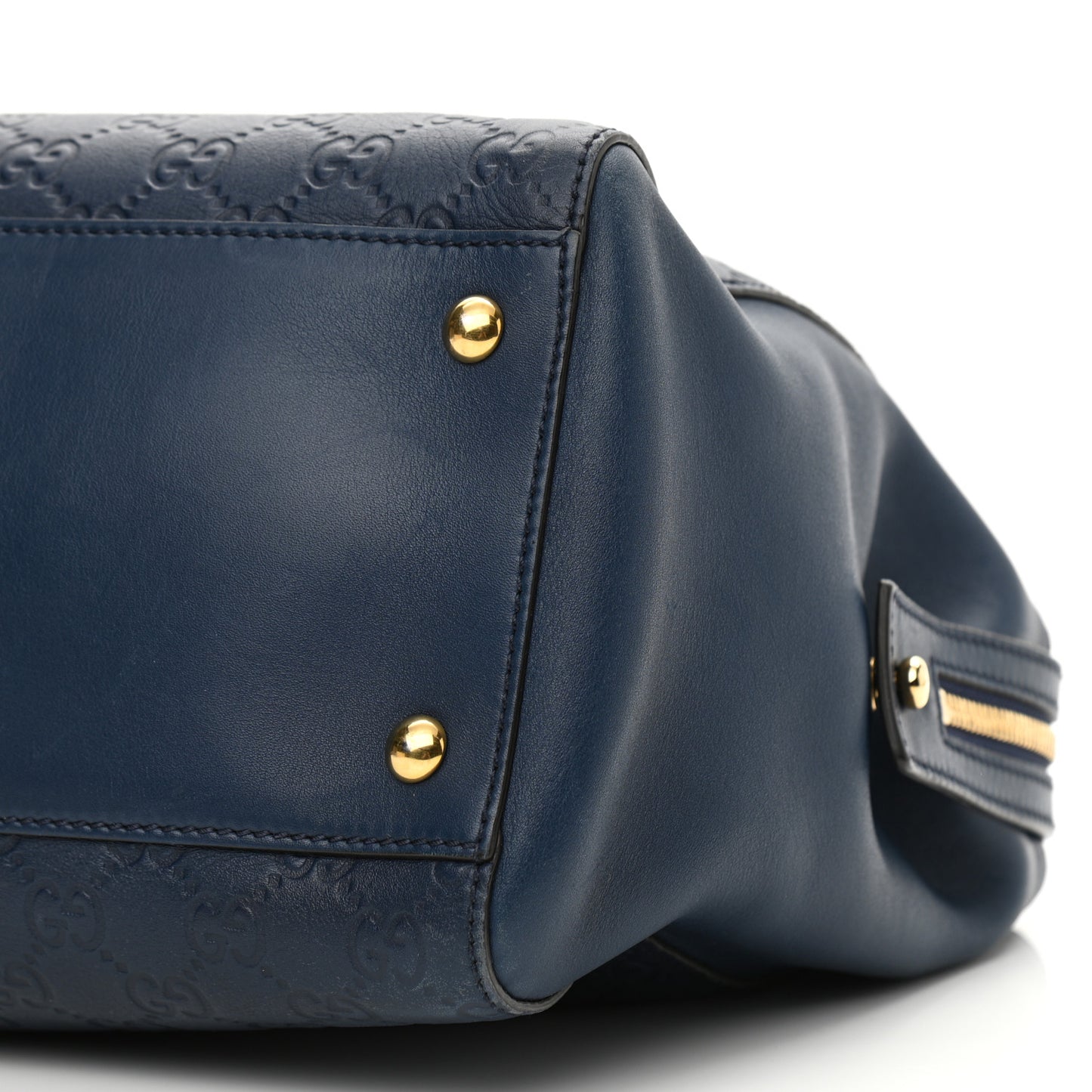Guccissima Signature Large Chain Shoulder Bag Blue