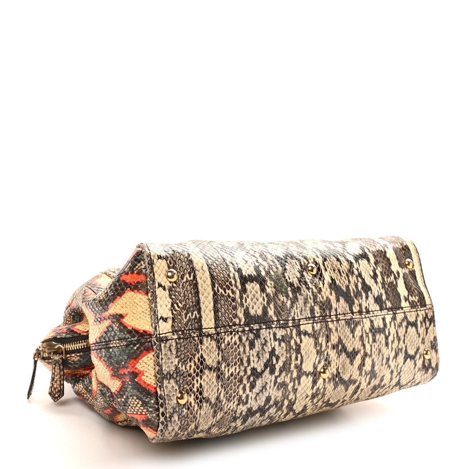 Fendi Snakeskin Large Chameleon Tote Multicolor 4 of 10