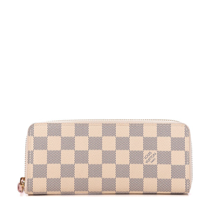 Louis Vuitton Damier Azur Clemence Wallet Rose Ballerine 1 of 6