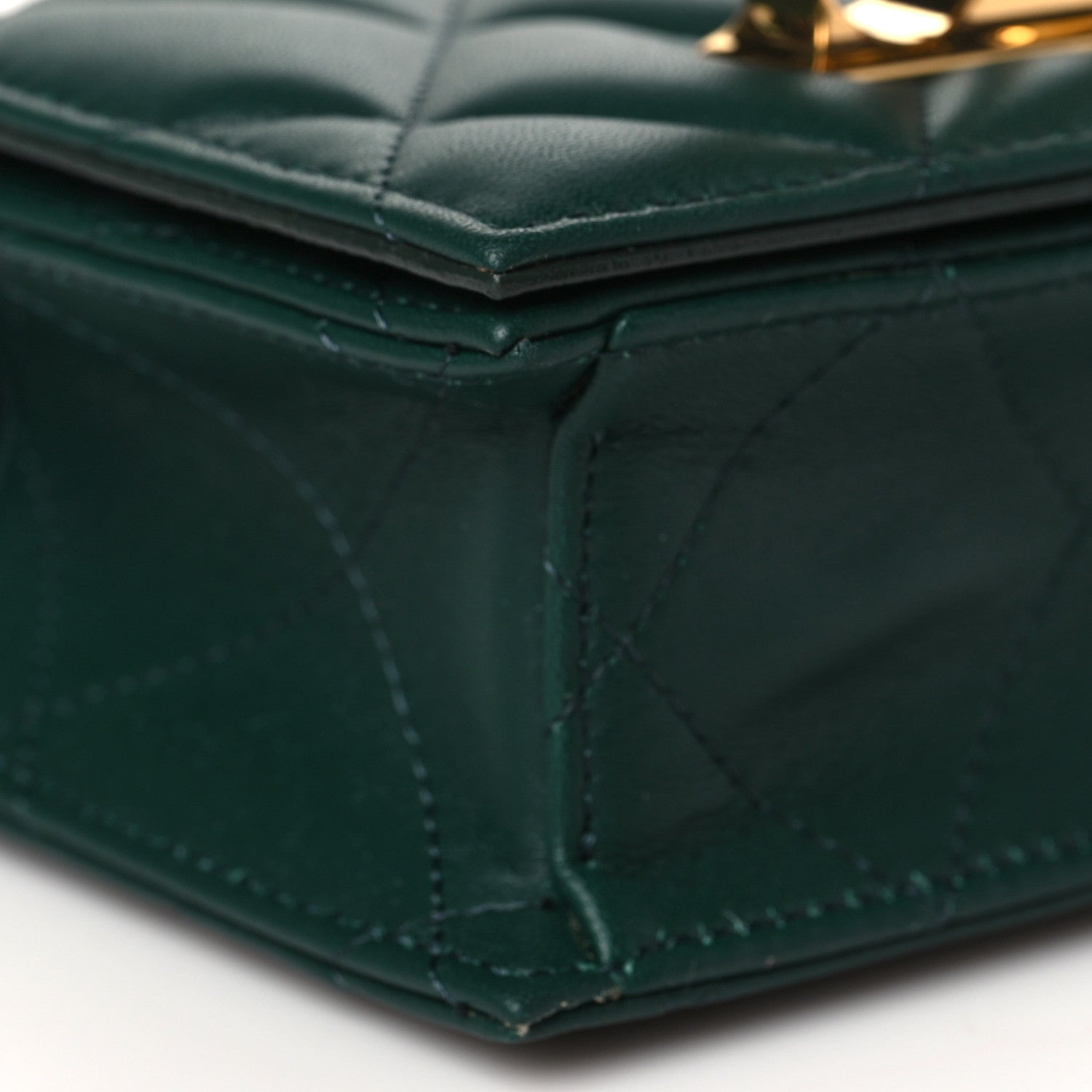 Alexander McQueen Lambskin Quilted Knuckle Shoulder Bag Green 8 of 10