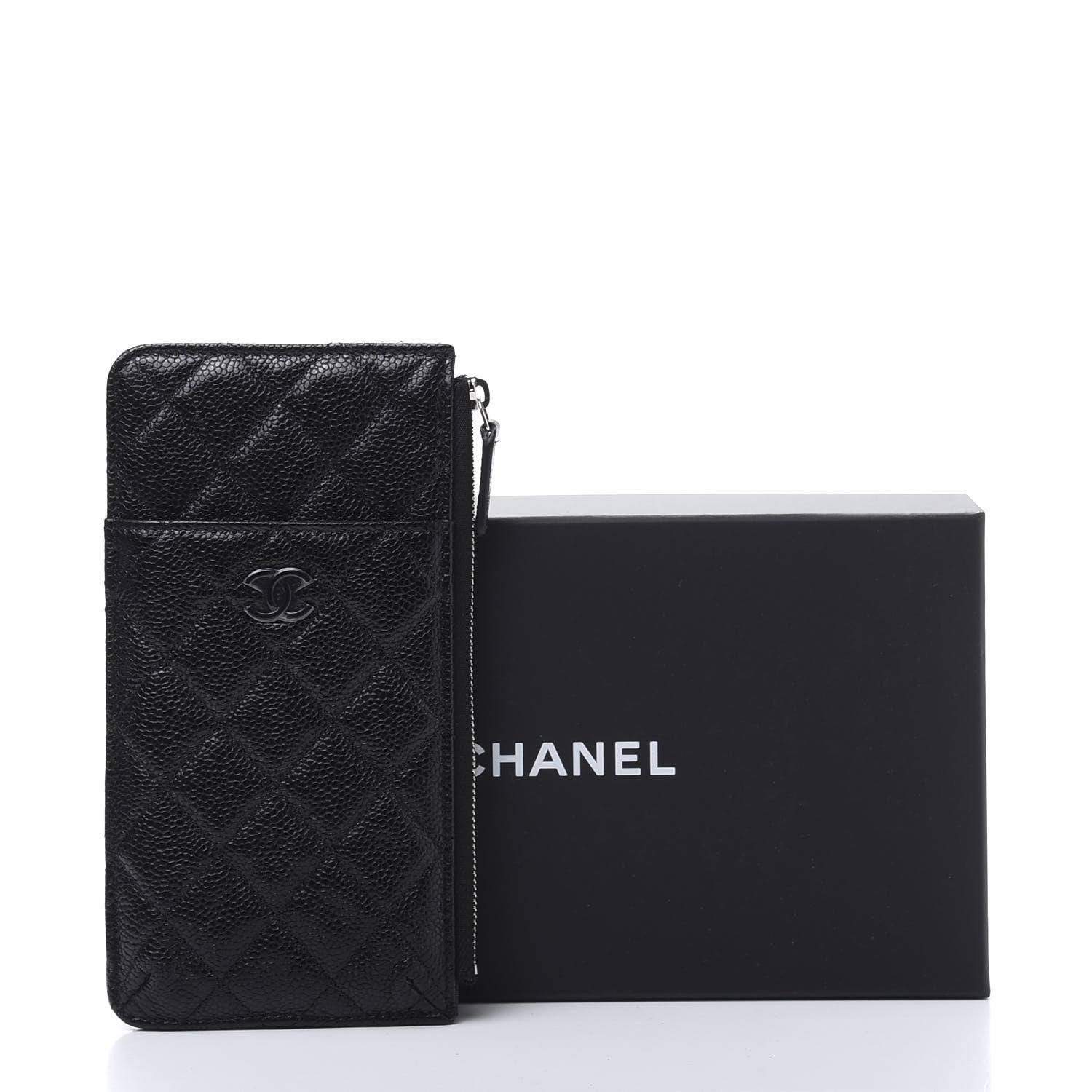 Chanel Caviar Quilted Classic Flat Wallet Pouch So Black 10 of 10