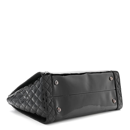 Chanel Patent Quilted Reverso Boy Tote Black 4 of 10