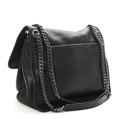 Saint Laurent Grained Lambskin Monogram Medium Niki Chain Satchel Black 3 of 10