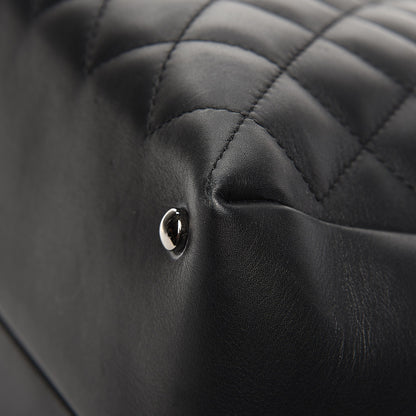 Chanel Calfskin Quilted Feather Weight Bowling Bag Black 12 of 15