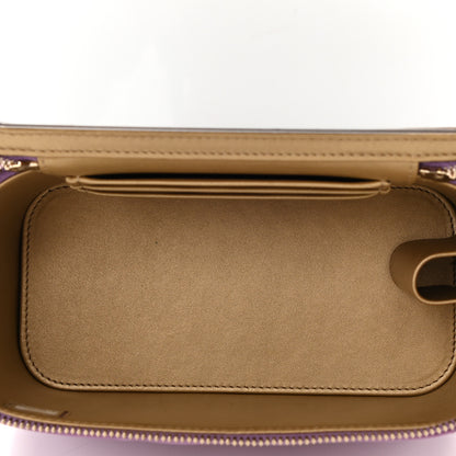 Chanel Lambskin Quilted Pearl Crush Small Vanity Case With Chain Purple 5 of 11