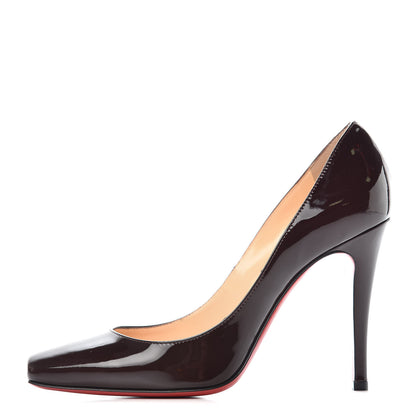 Christian Louboutin Patent Particule 100 Pumps 37.5 Plum 1 of 12
