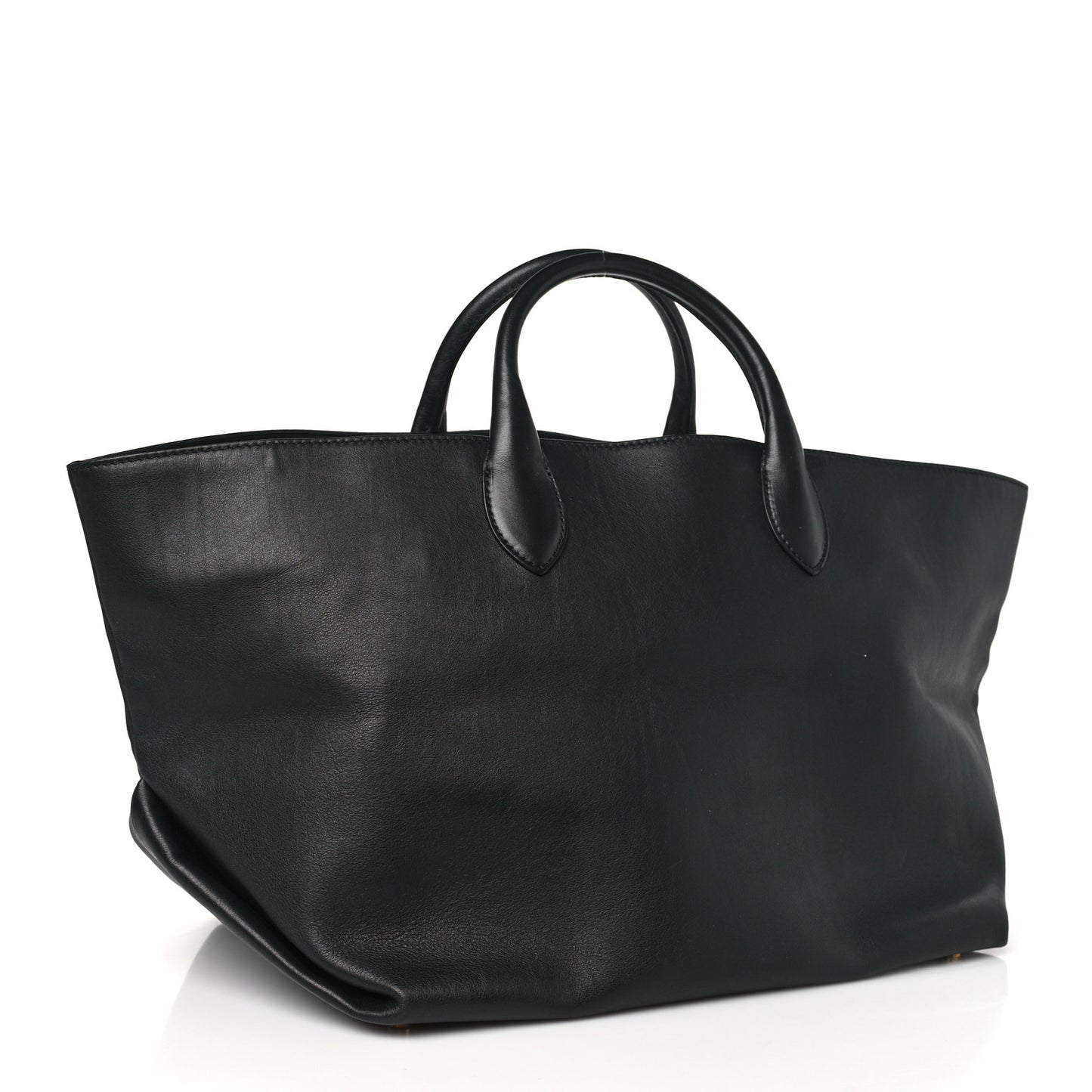 Smooth Calfskin Medium Amelia East West Tote Black