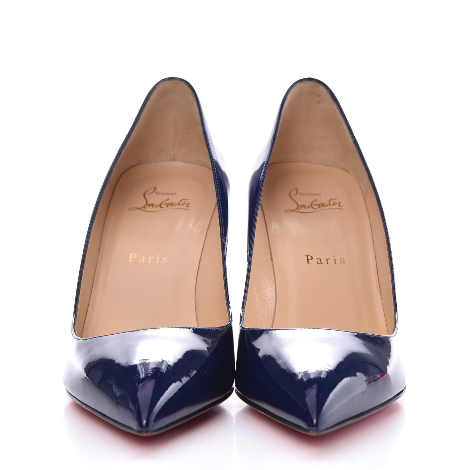 Christian Louboutin Patent Pigalle Follies 85 Pumps 38.5 China Blue 2 of 8