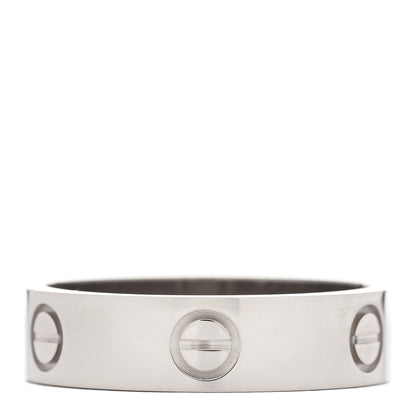 Cartier 18K White Gold 5.5mm LOVE Ring 60 9.25 3 of 4