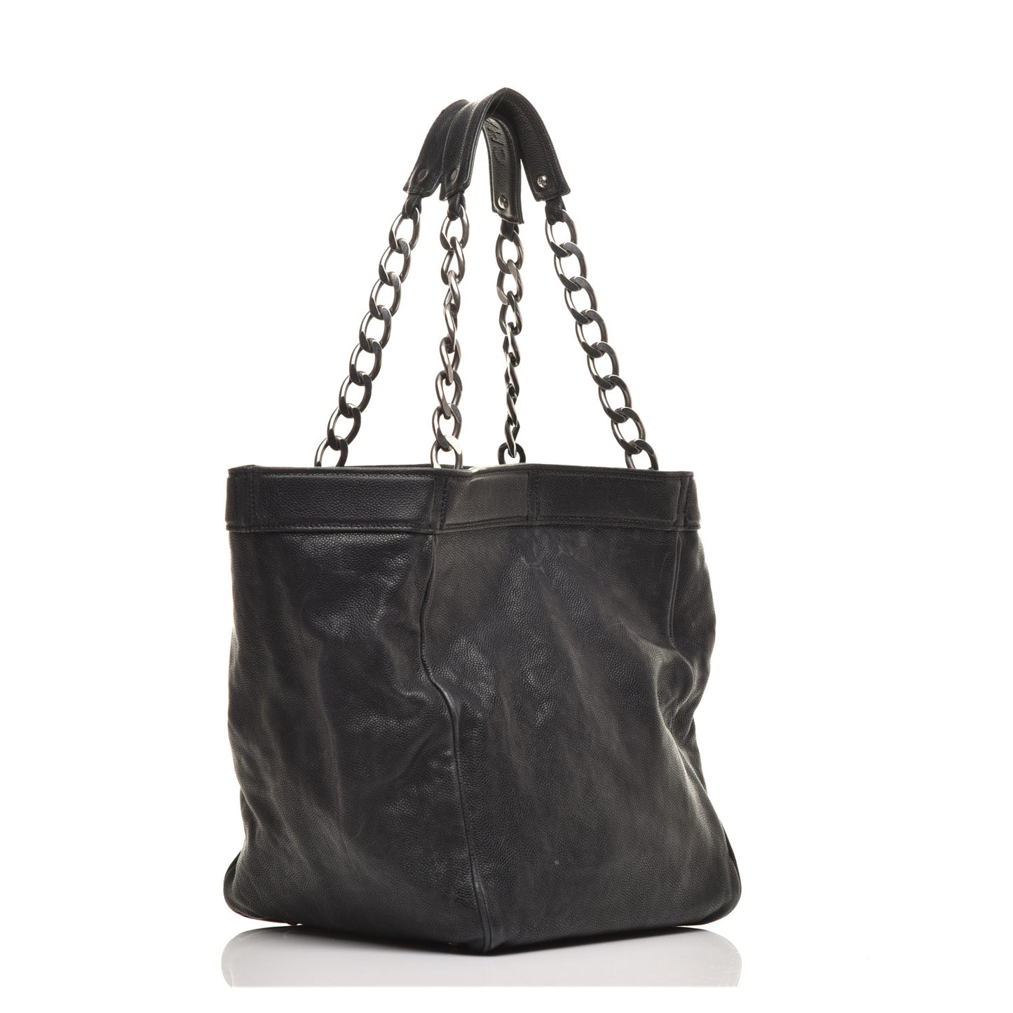 Distressed Caviar Outdoor Ligne Tote Black