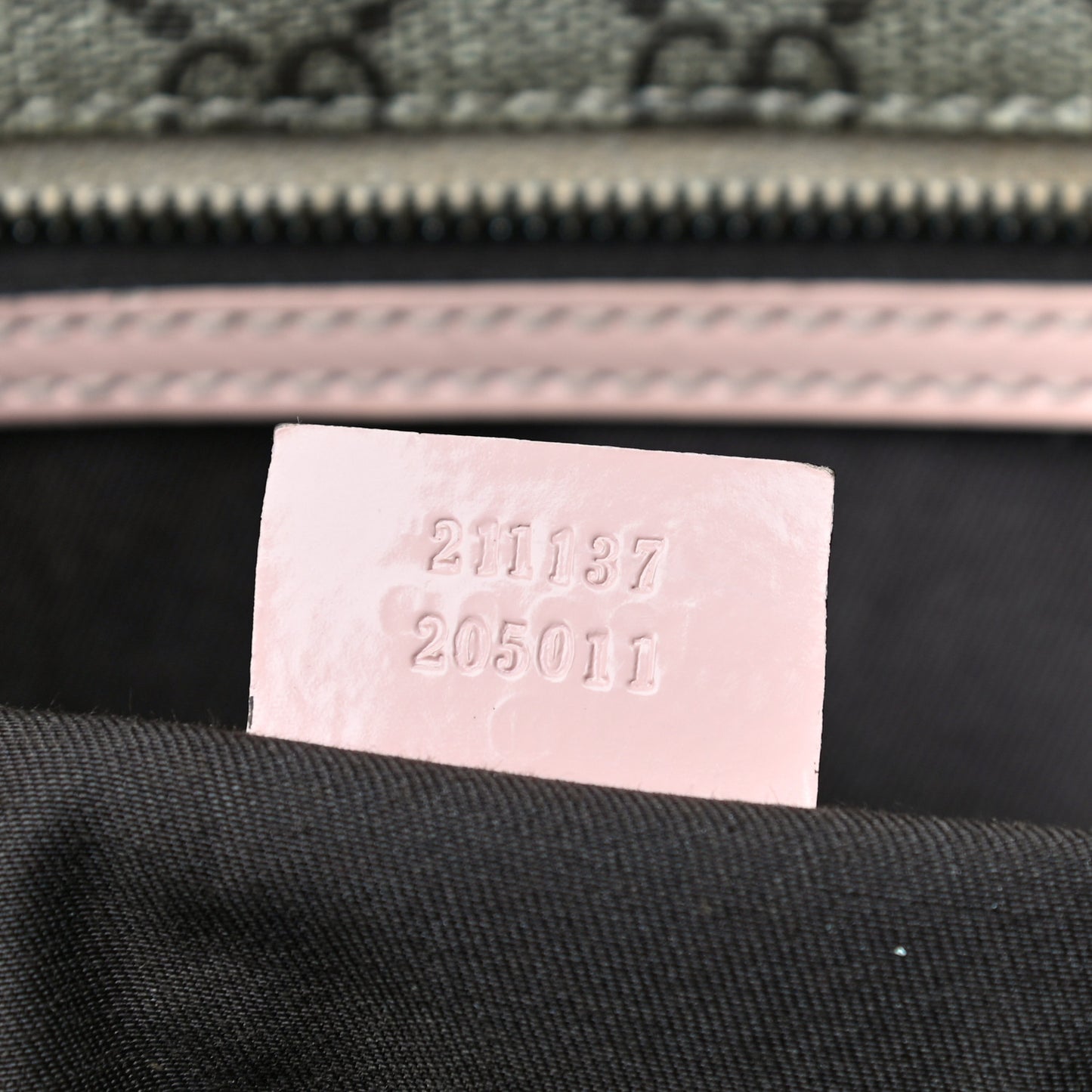 GG Supreme Monogram Medium Zippered Shopping Tote Pink