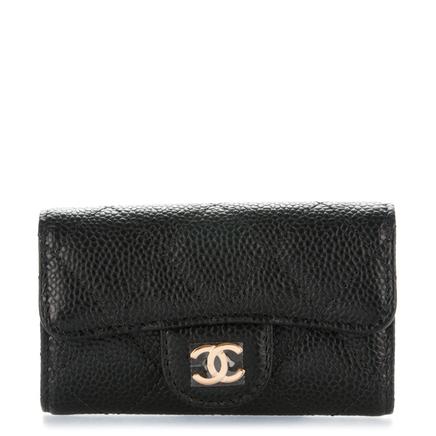 Chanel Caviar Quilted 6 Key Holder Black 1 of 8