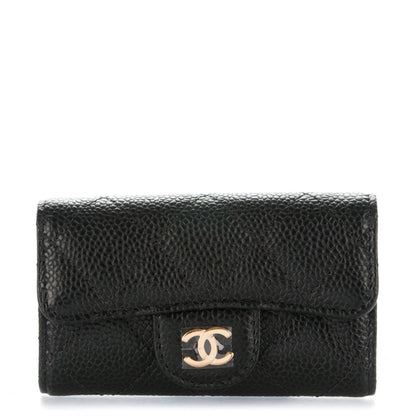 Chanel Caviar Quilted 6 Key Holder Black 1 of 8