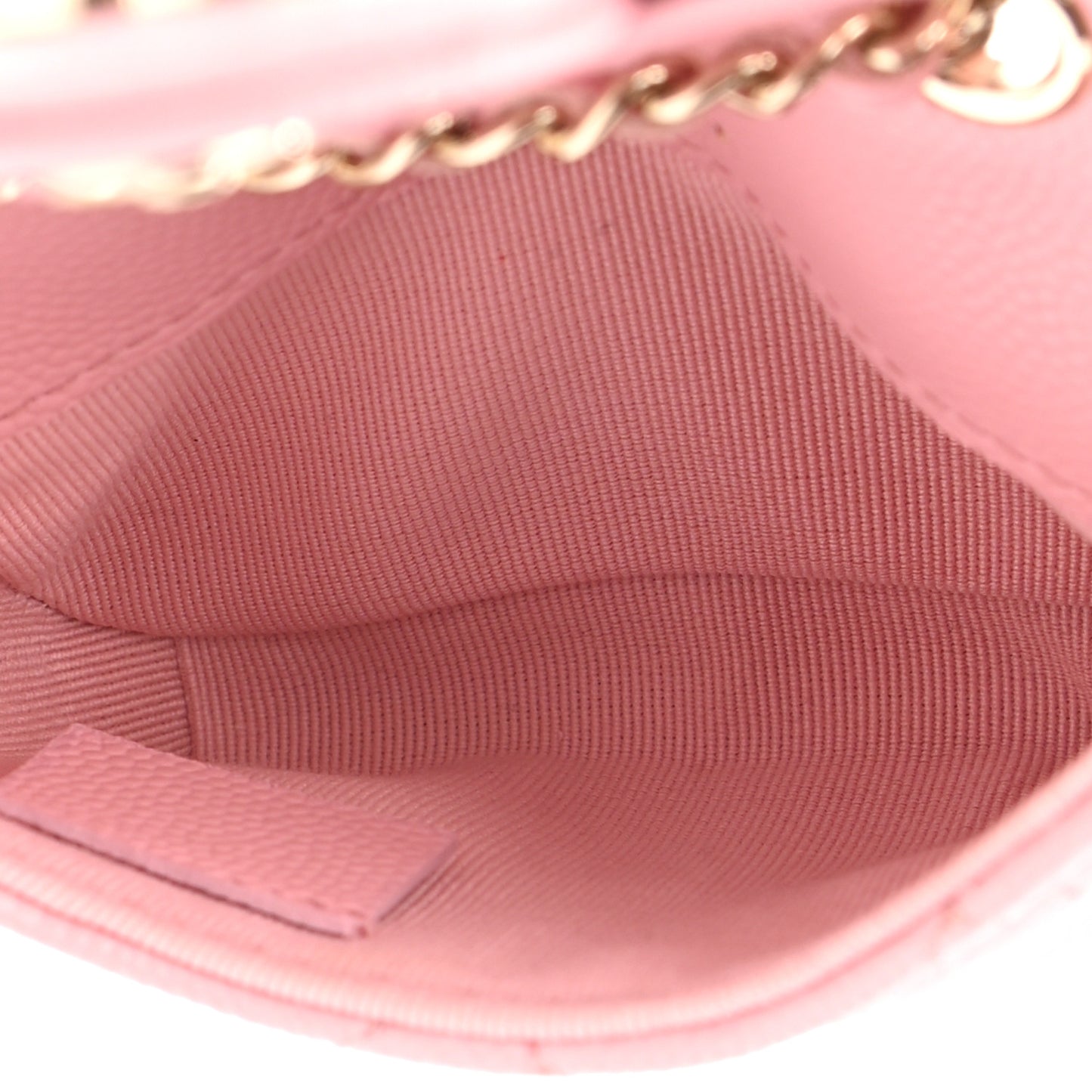 Caviar Quilted Mini Chain Belt Bag Light Pink