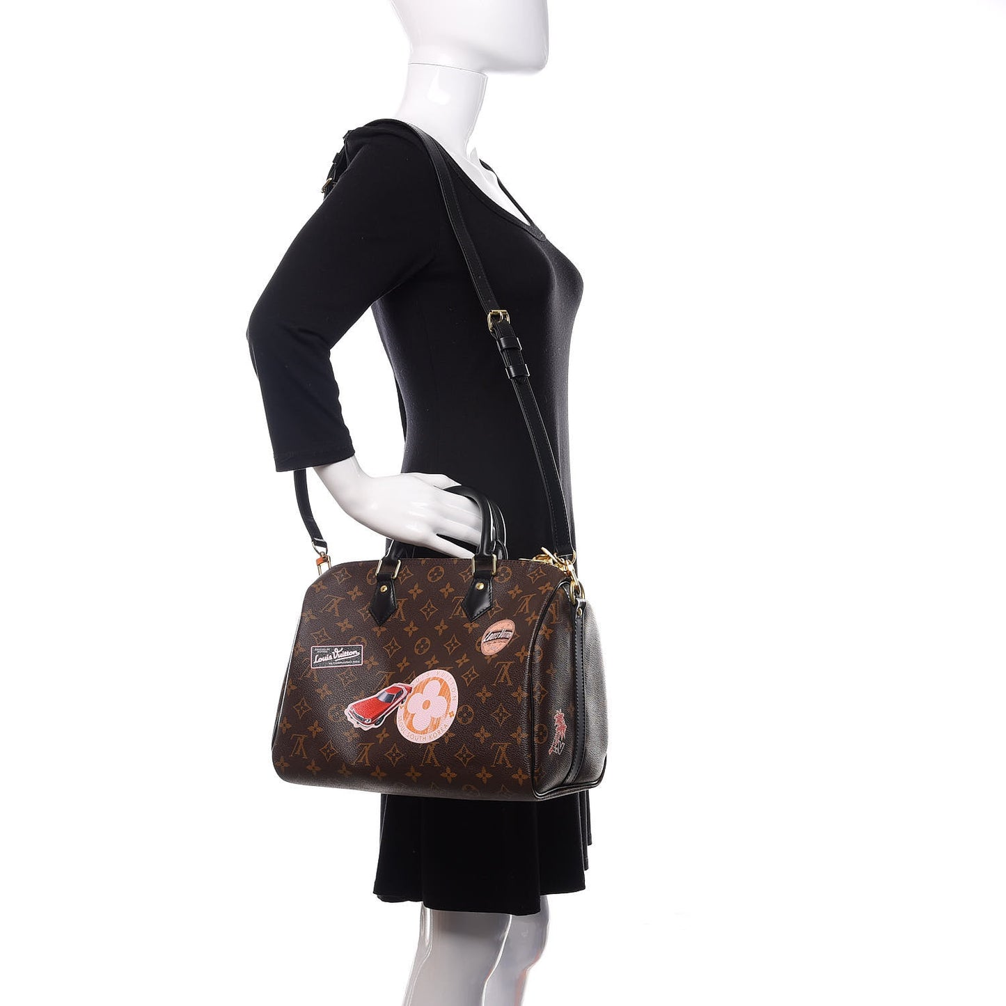 Monogram My World Tour Speedy Bandouliere 30 Black