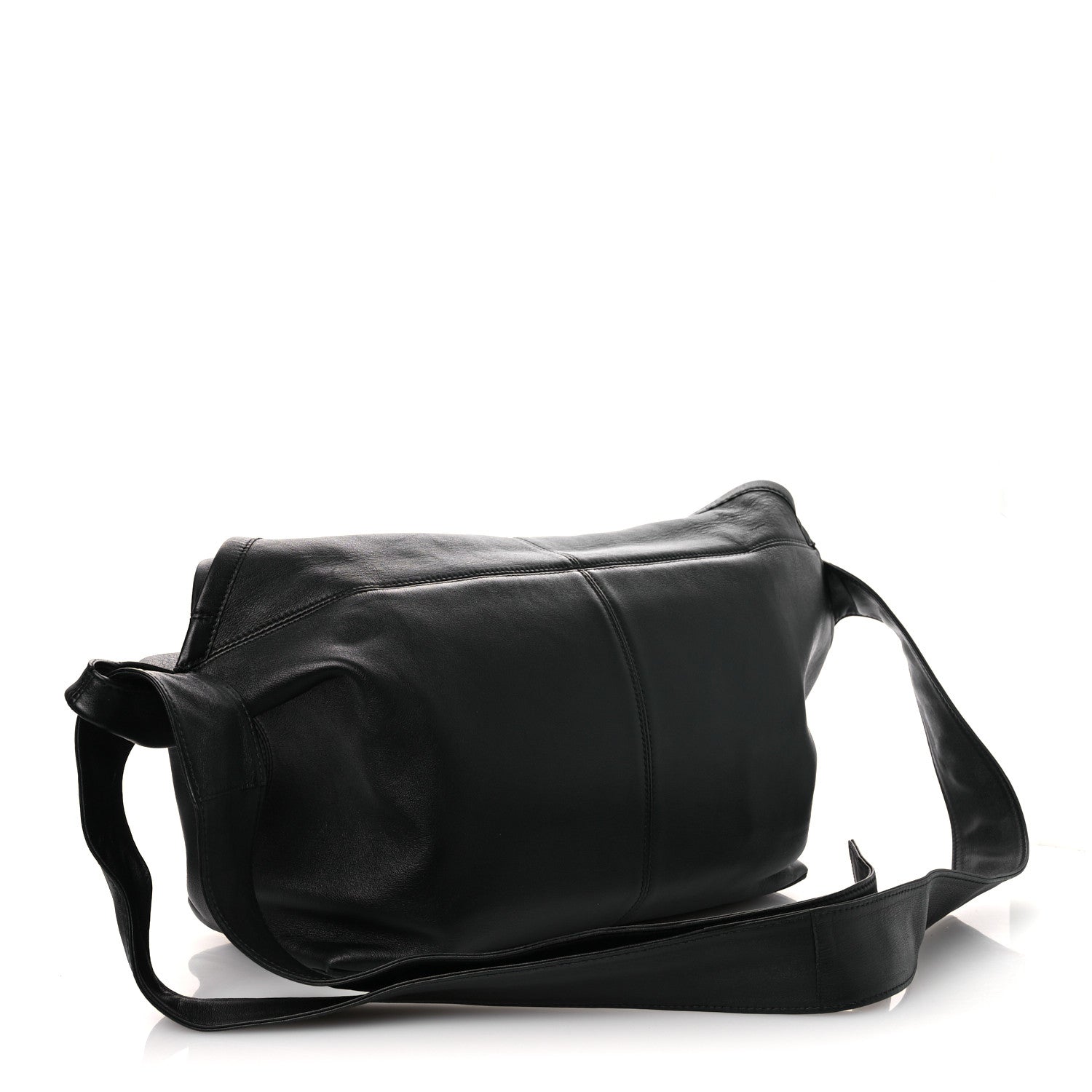 Bottega Veneta Silky Calfskin Medium Sawyer Messenger Bag Black 3 of 14