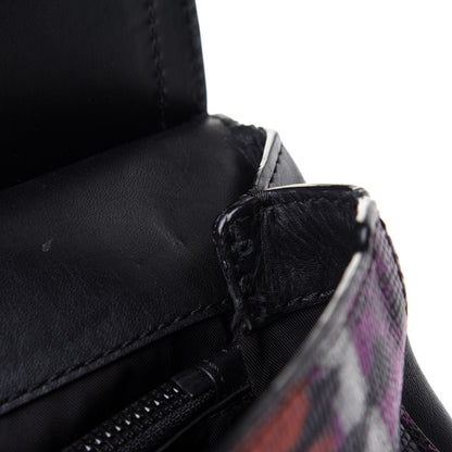 Alexander Wang Calfskin Lizard Embossed Tie Dye Prisma Skeletal Crossbody Matte Black Pink 5 of 5