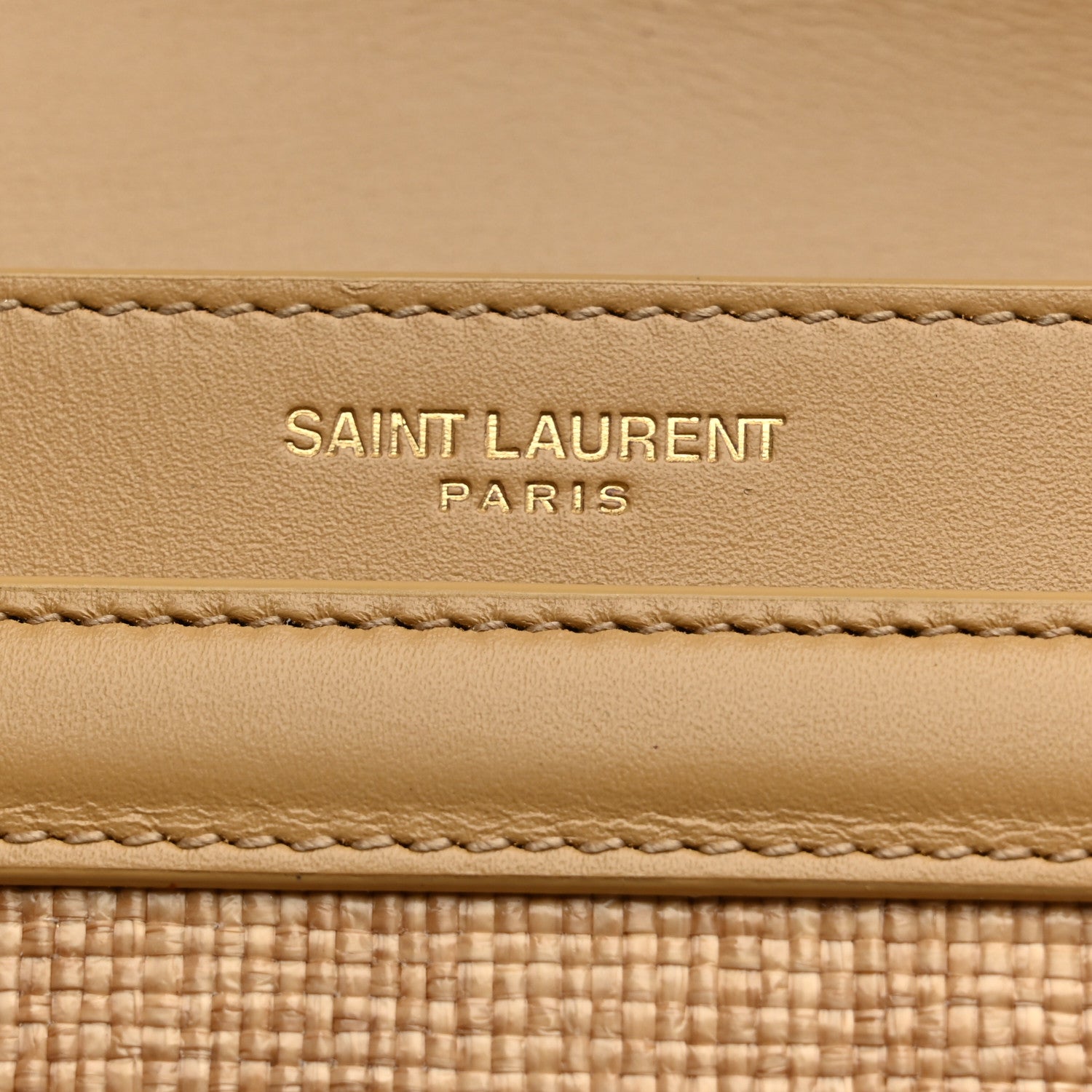 Saint Laurent Canvas Calfskin Classic Monogram Cassandra Grege Brown Gold 5 of 9