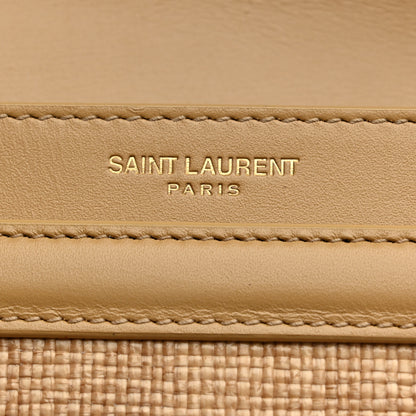 Saint Laurent Canvas Calfskin Classic Monogram Cassandra Grege Brown Gold 5 of 9