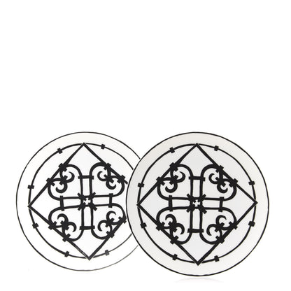 Hermes Porcelain Balcon du Guadalquivir Dinner Plate Set of 2 1 of 5