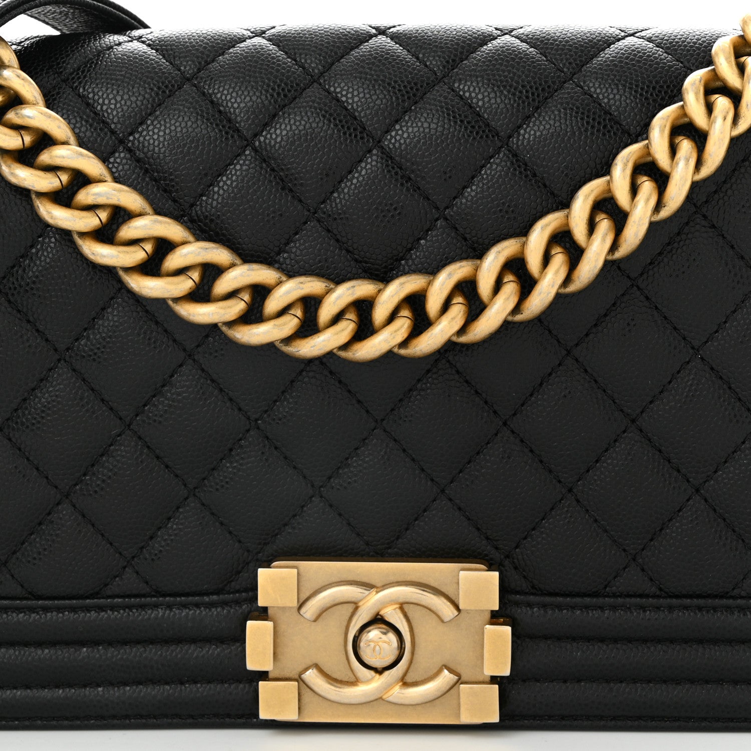 Chanel Caviar Quilted Medium Boy Flap Black 8 of 11