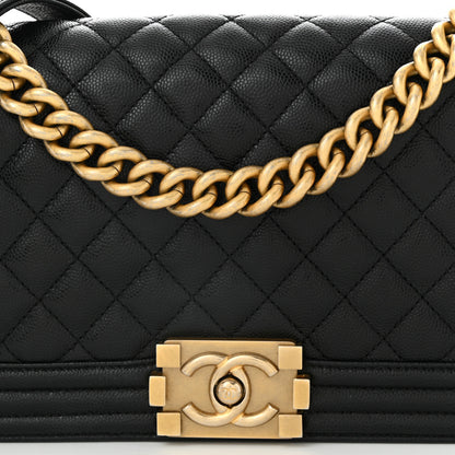 Chanel Caviar Quilted Medium Boy Flap Black 8 of 11
