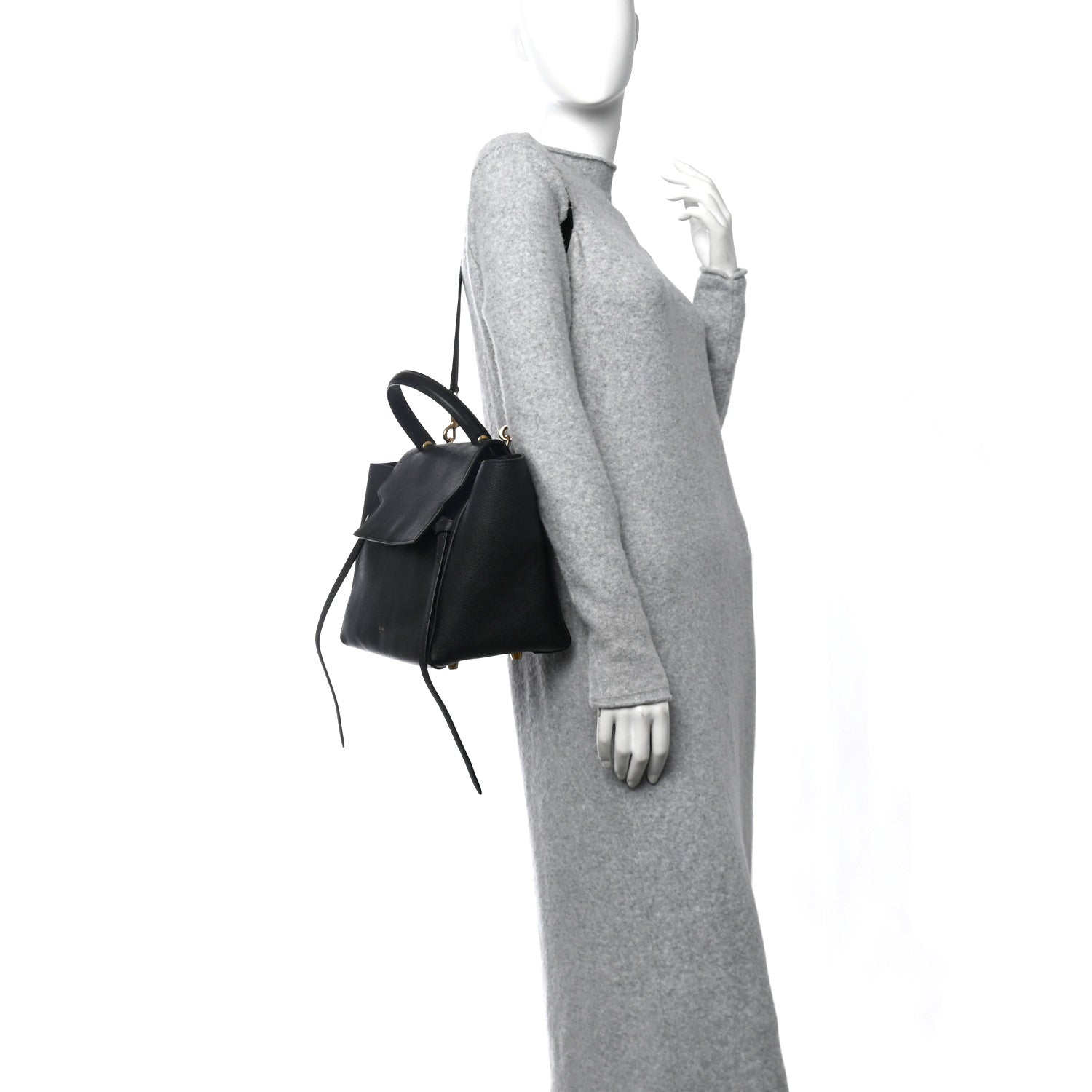 Celine Grained Calfskin Mini Belt Bag Black 3 of 13