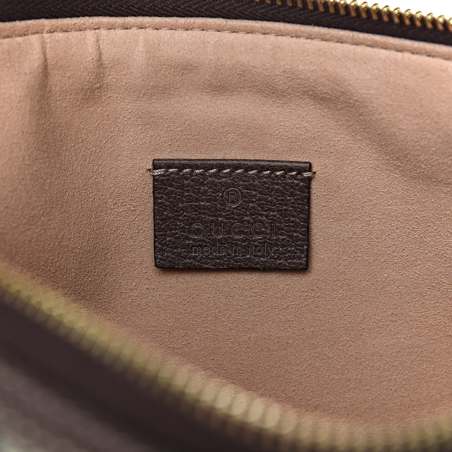 GG Supreme Monogram Large Ophidia Pouch Clutch Brown