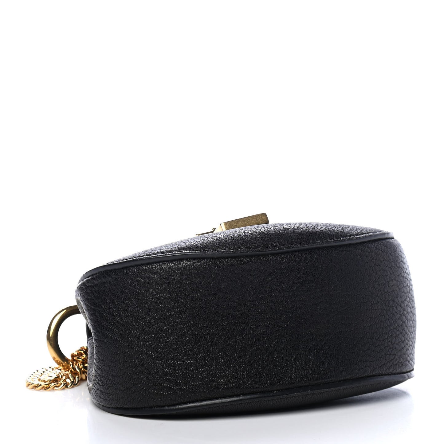 Grained Lambskin Mini Drew Shoulder Bag Black