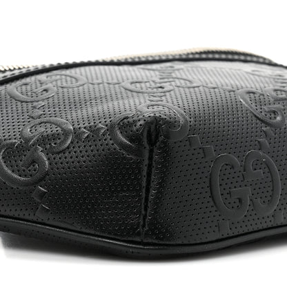Gucci Calfskin GG Tennis Embossed Belt Bag Black 9 of 12