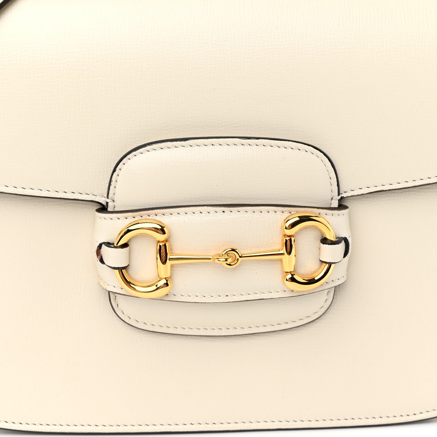 Azalea Calfskin Horsebit 1955 Shoulder Bag Mystic White
