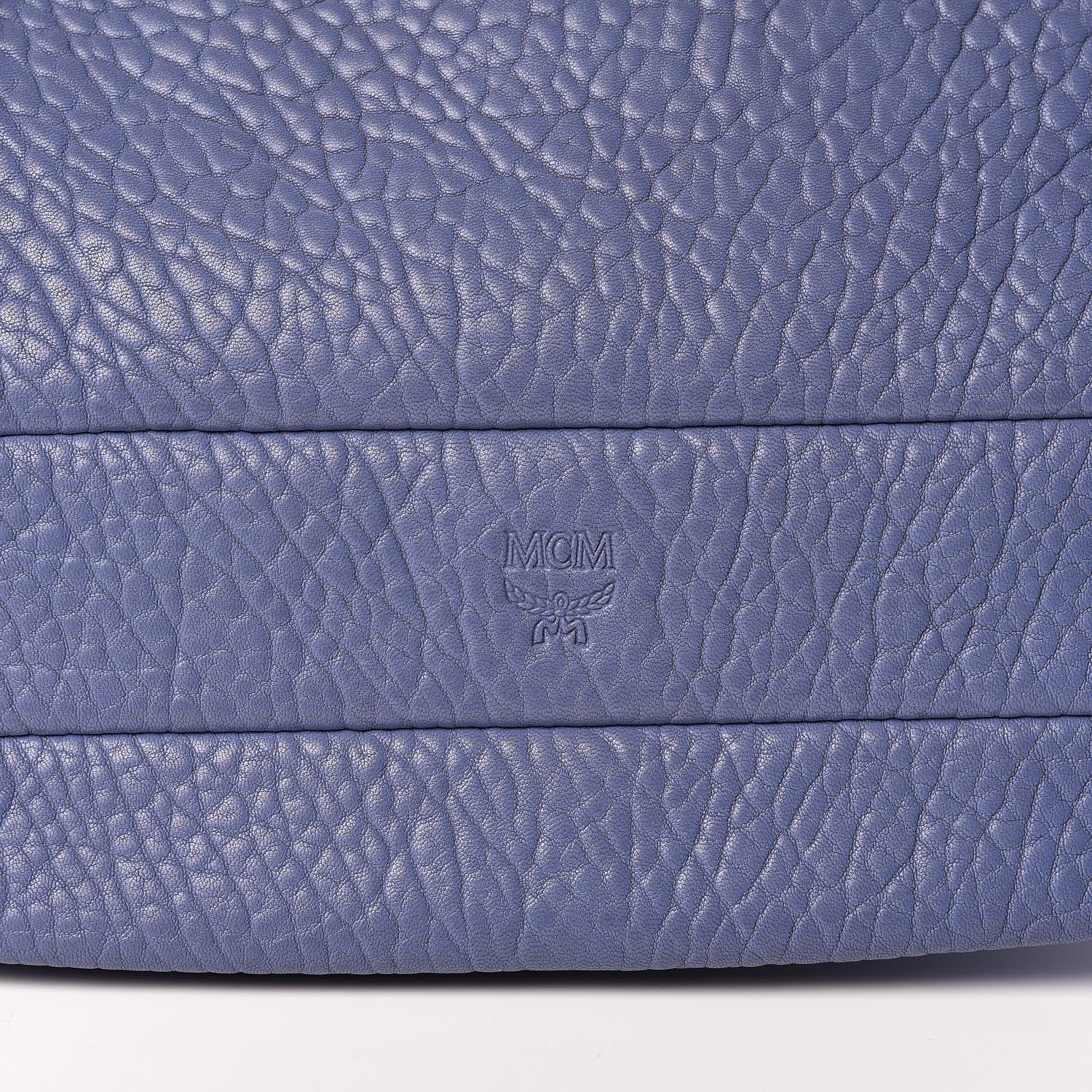 MCM Lambskin Studded Keana Shoulder Bag Blue 10 of 10