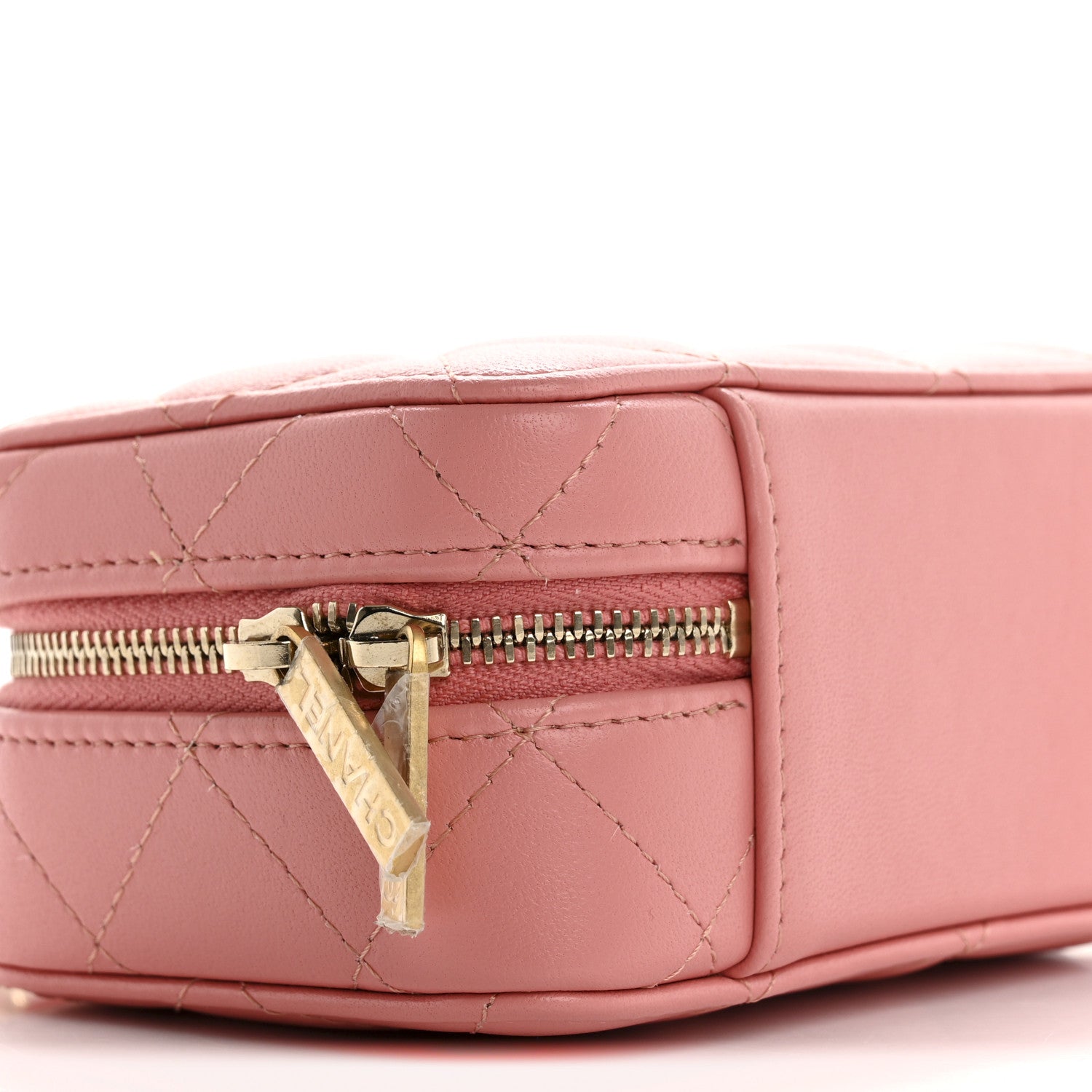 Chanel Lambskin Quilted Top Handle Mini Vanity Case Pink 9 of 12