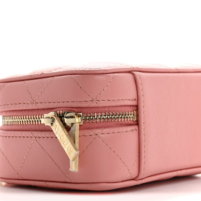 Chanel Lambskin Quilted Top Handle Mini Vanity Case Pink 9 of 12
