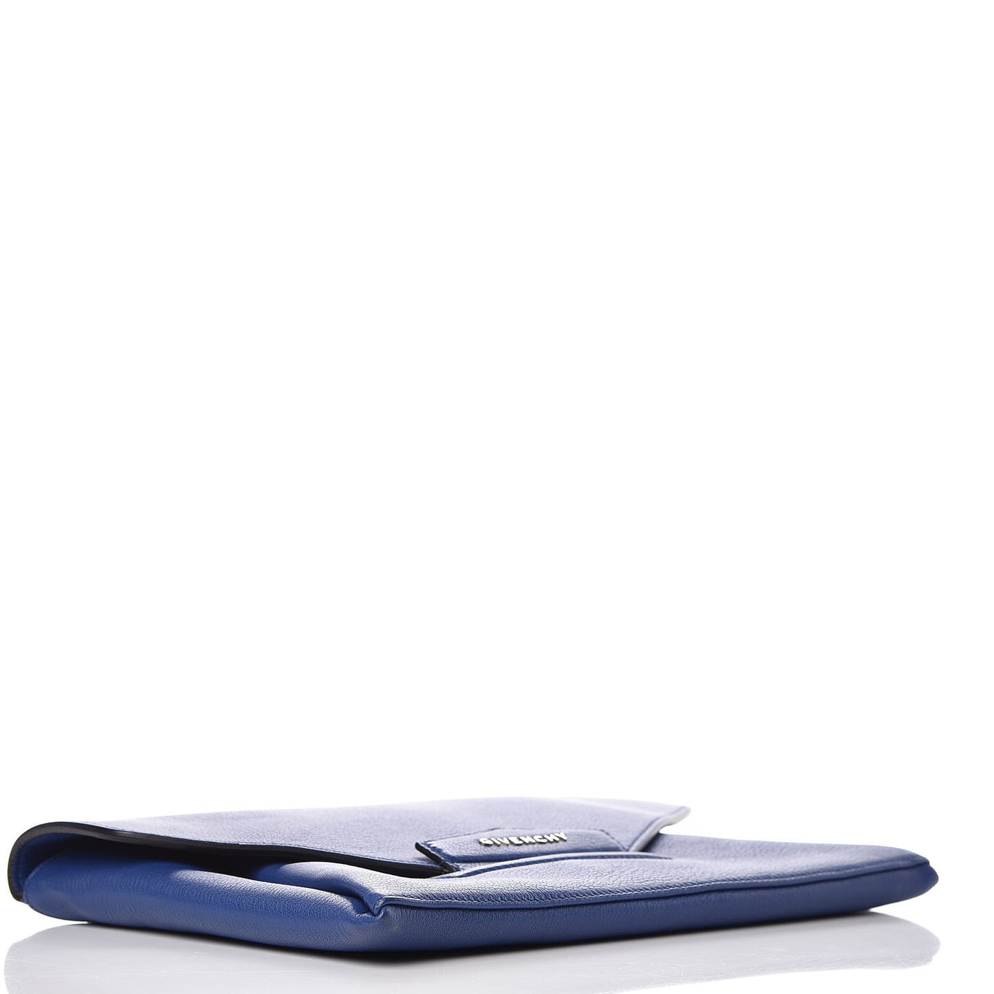 Sugar Goatskin Medium Antigona Envelope Clutch Blue