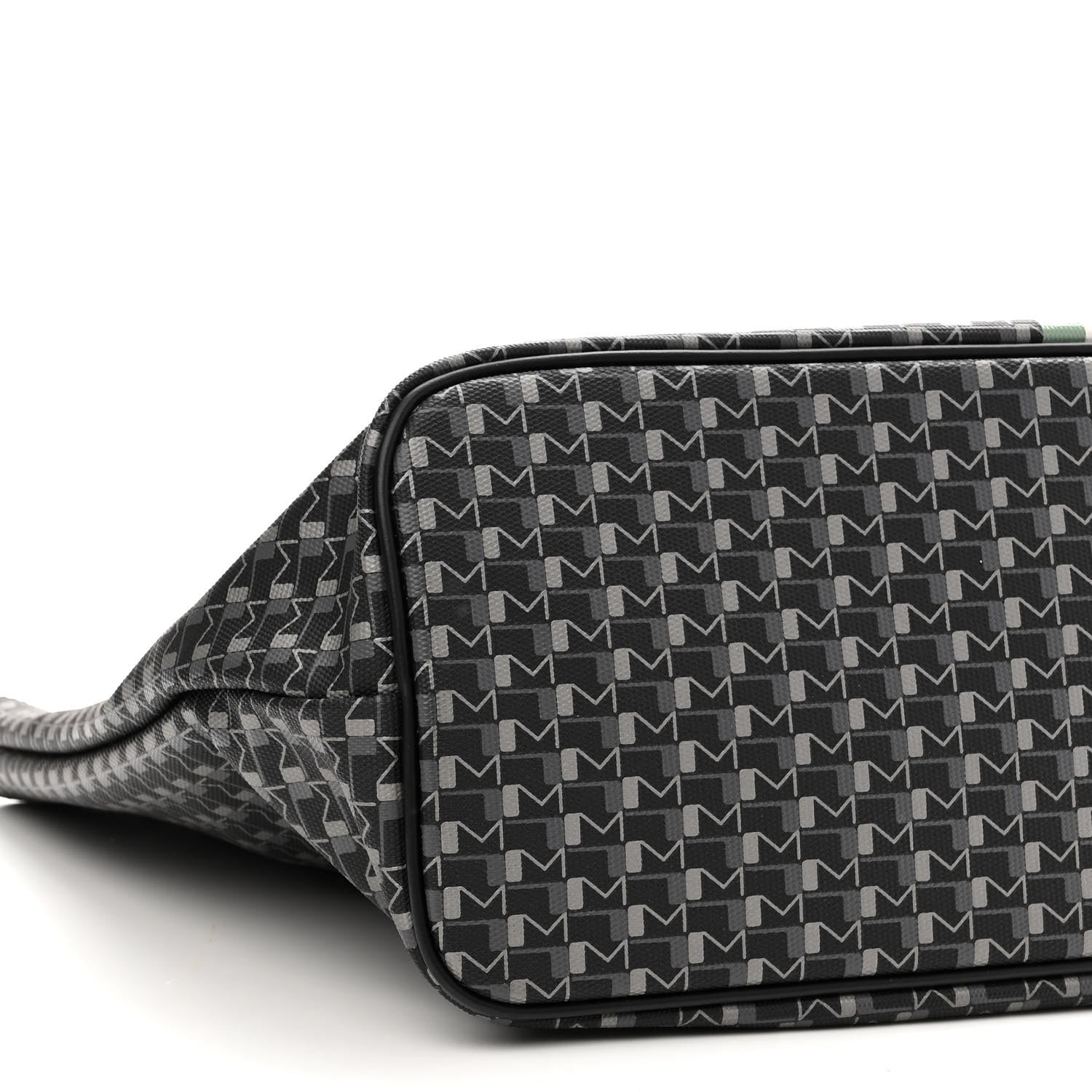 Moynat Grained Calfskin Canvas 1920 Oh! Tote Ruban GM Carbon Silver 8 of 9