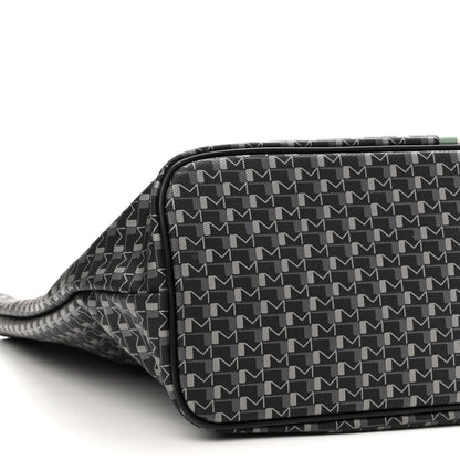 Moynat Grained Calfskin Canvas 1920 Oh! Tote Ruban GM Carbon Silver 8 of 9