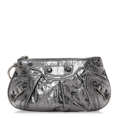 Balenciaga Metallic Agneau Arena Mini Le Cagole Multi Pouch Silver 1 of 10