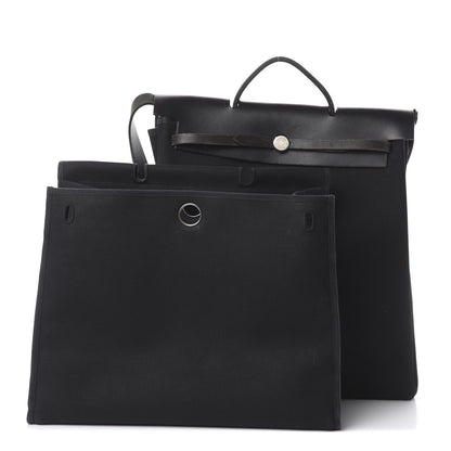 Hermes Toile Vache Calfskin Herbag 39 MM Black 2 of 9