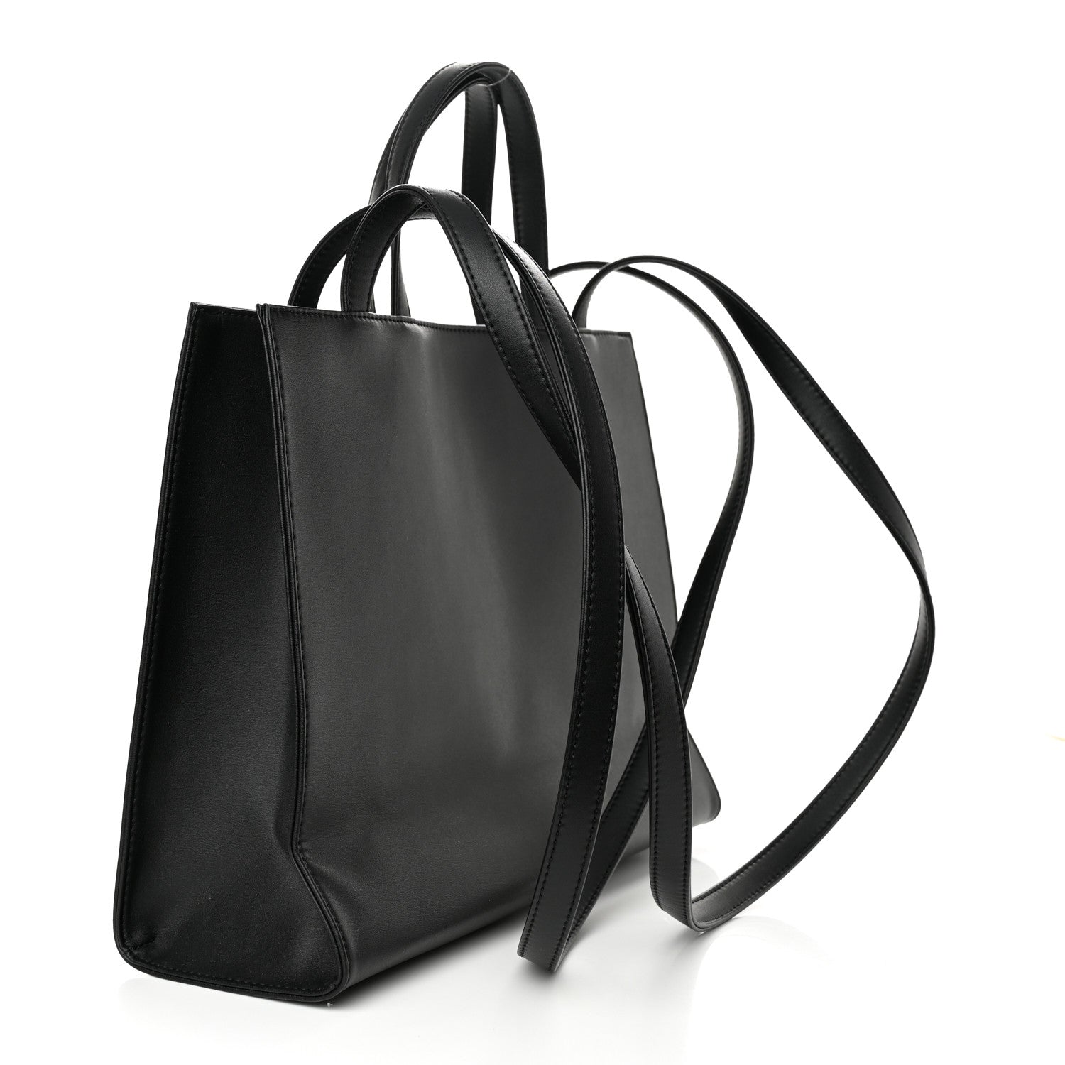 Telfar Vegan Leather Medium Shopping Bag Black 3 of 10