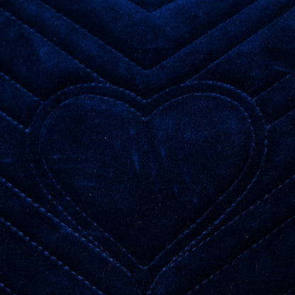 Gucci Velvet Matelasse Medium GG Marmont Shoulder Bag Cobalt Blue 16 of 16
