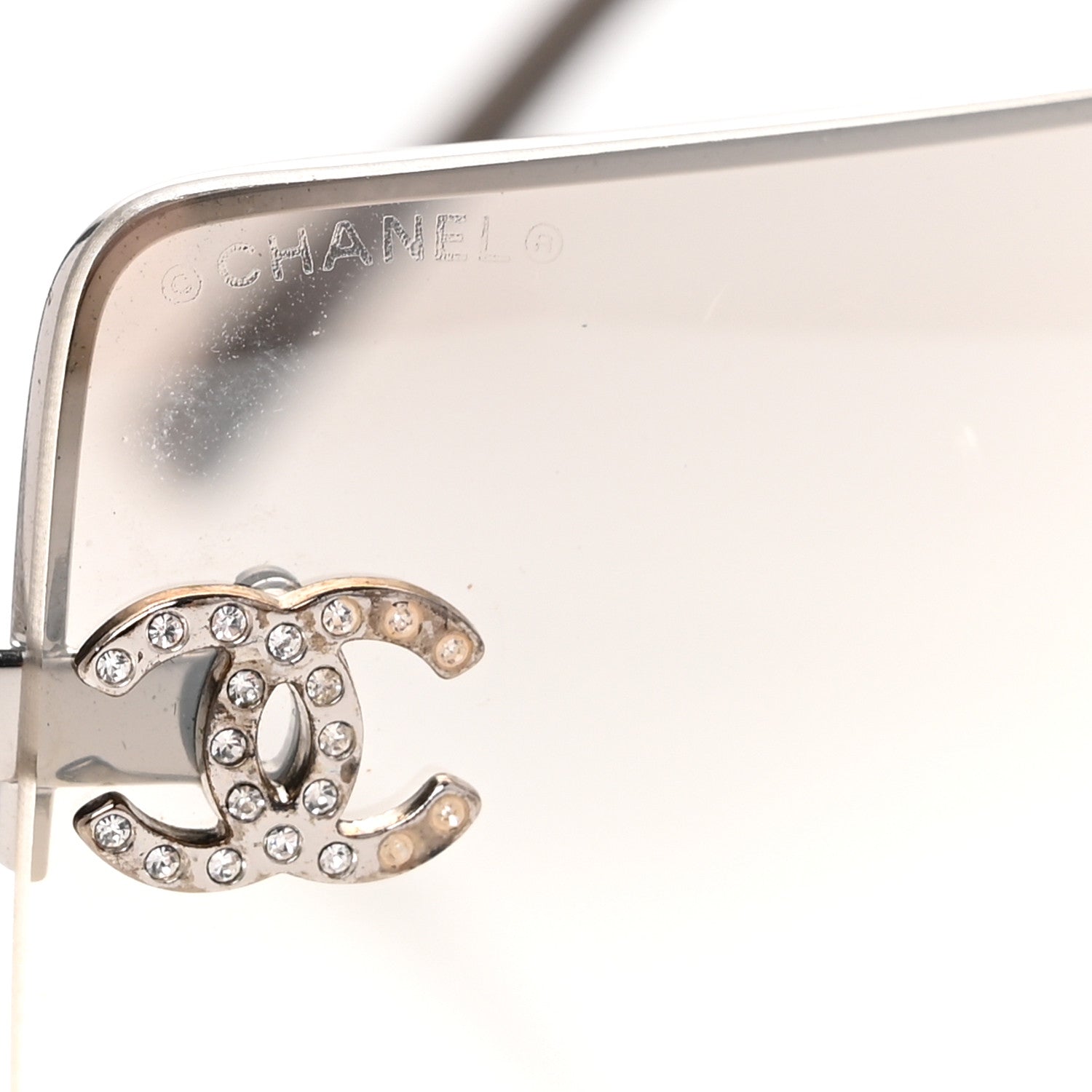 Chanel Metal Crystal CC Logo Sunglasses 4092-B Silver 7 of 7