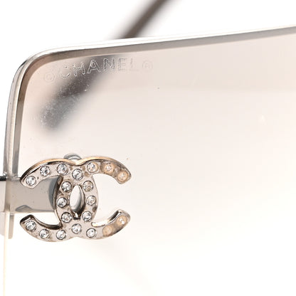 Chanel Metal Crystal CC Logo Sunglasses 4092-B Silver 7 of 7