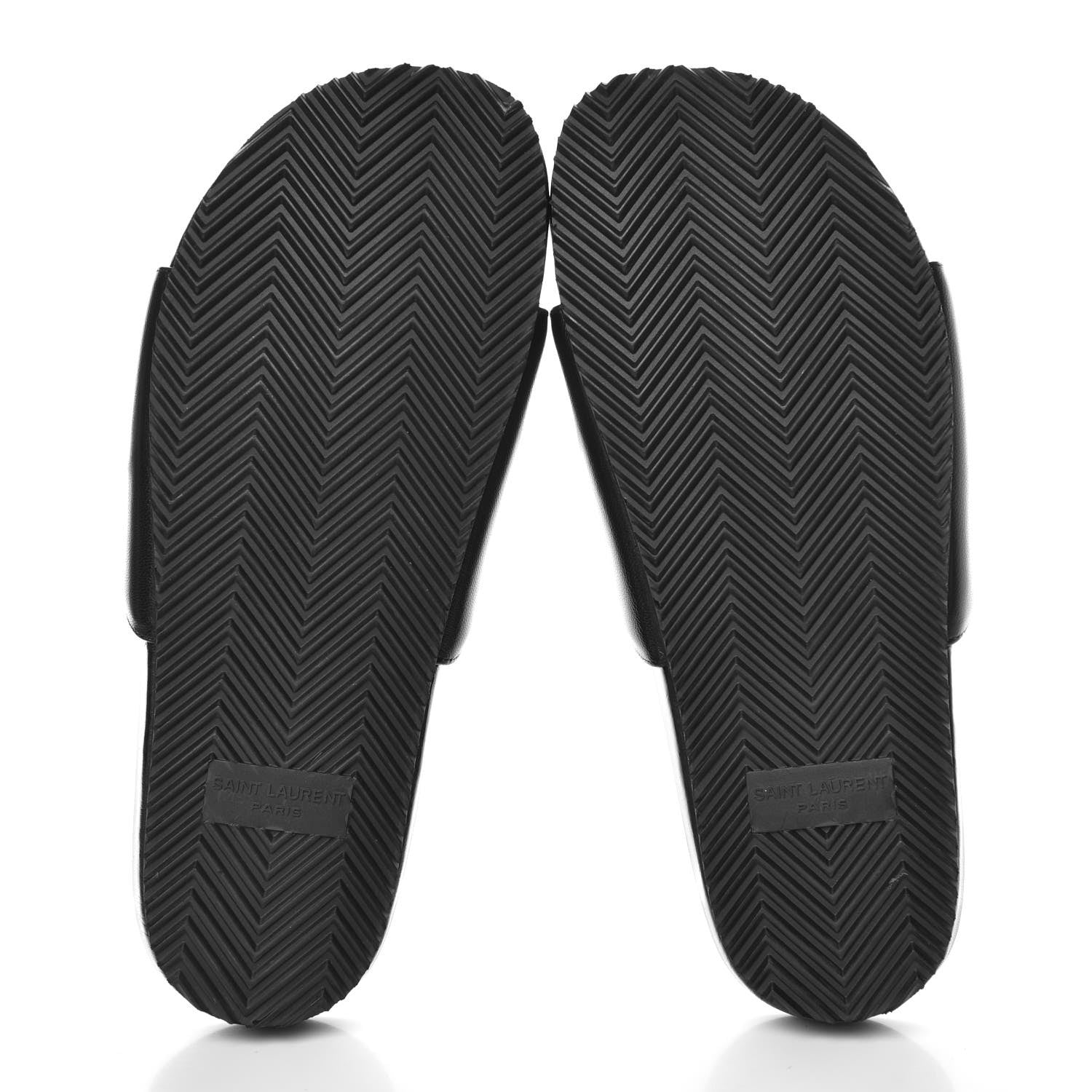Saint Laurent Calfskin Monogram Joan Slide Sandals 35.5 Black 5 of 11