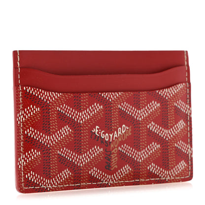 Goyard Goyardine Saint Sulpice Card Holder Red 3 of 8