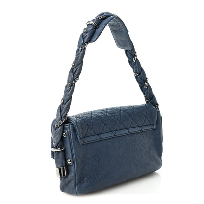 Chanel Distressed Lambskin Small Lady Braid Flap Blue 3 of 11