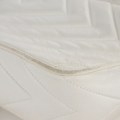 Chanel Lambskin Chevron Medium Tassel Camera Case White 11 of 14