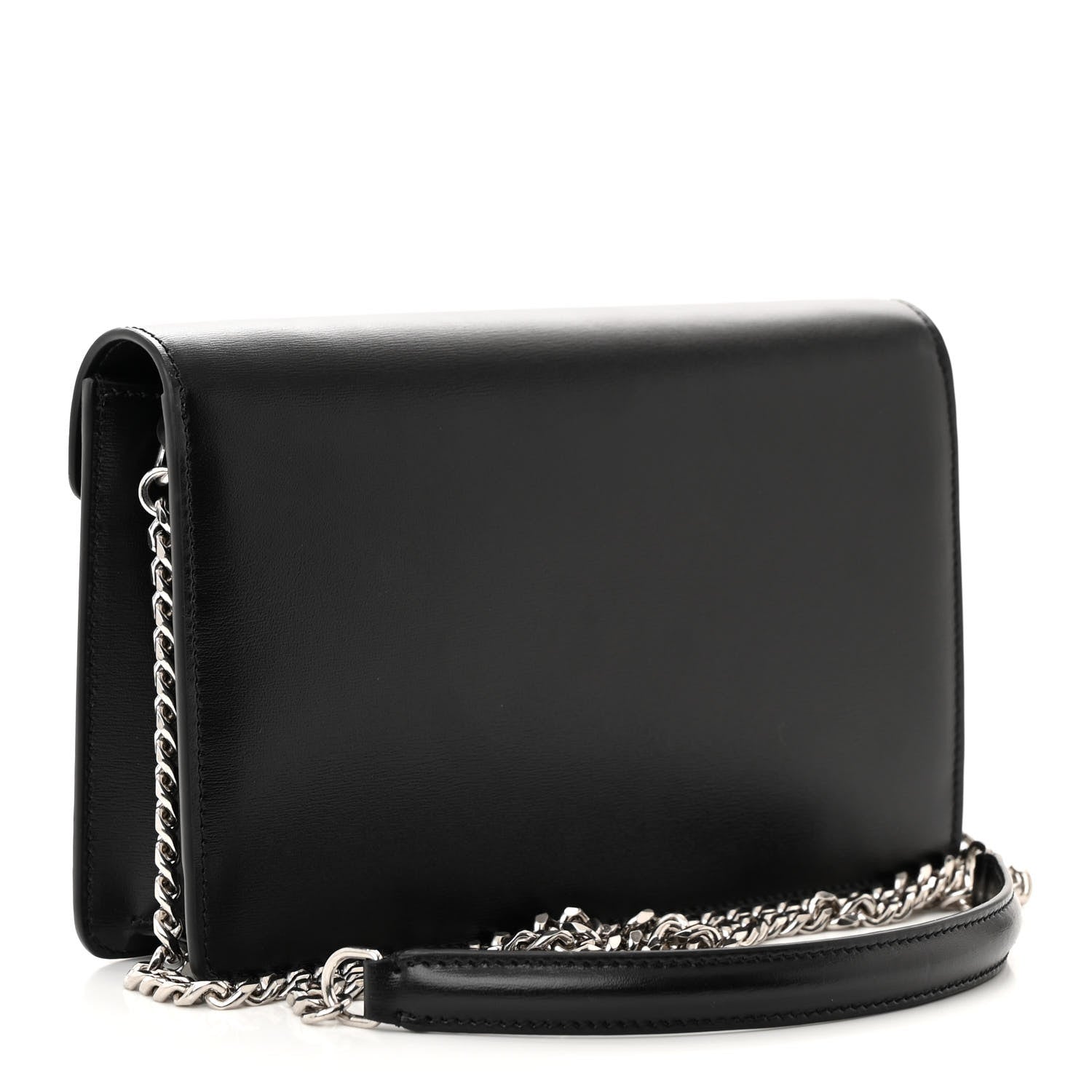 Celine Shiny Calfskin Triomphe Margo Wallet on Chain Black 3 of 11